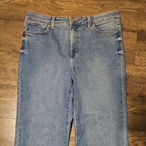 NWT LC Lauren Conrad Jeans Flare Leg Stretch Size 16 Super High Rise Relaxed